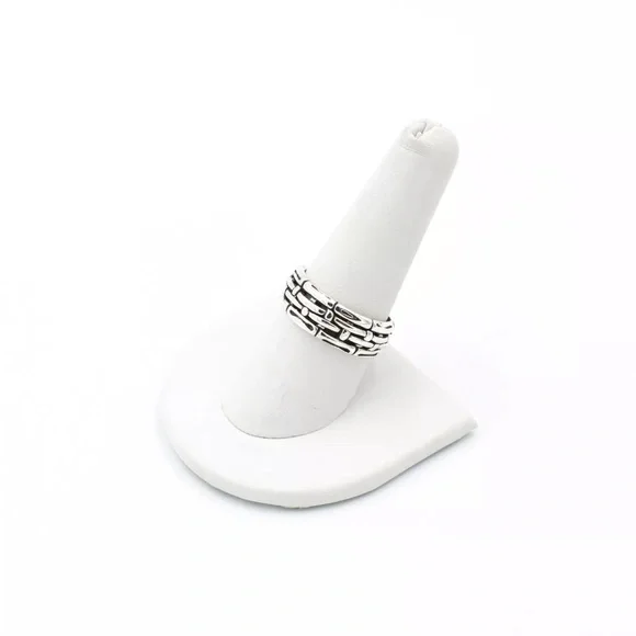 Vintage John Hardy Sterling Silver Bamboo Detailed Ring Size 8 3/4